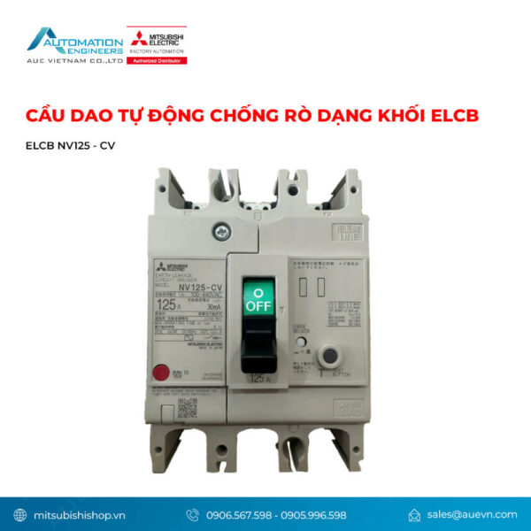 Cầu Dao Tự Động Chống Rò Dạng Khối ELCB Mitsubishi NV125 - CV