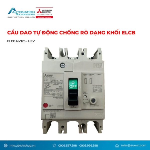 Cầu Dao Tự Động Chống Rò Dạng Khối ELCB Mitsubishi NV125-HEV