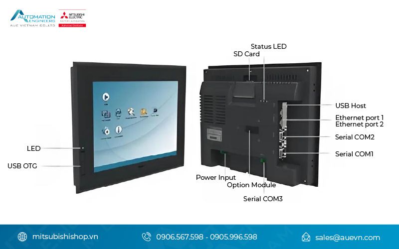 Cấu tạo của HMI Mitsubishi